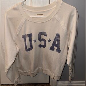 Grayson Threads Cream USA Graphic Sweater